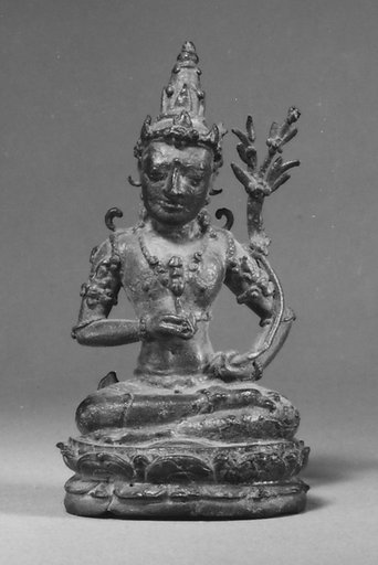 Seated Male Deity Supporting a Vajra on His Finger