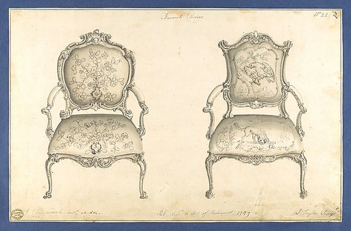 French Chairs, in Chippendale Drawings, Vol. I
