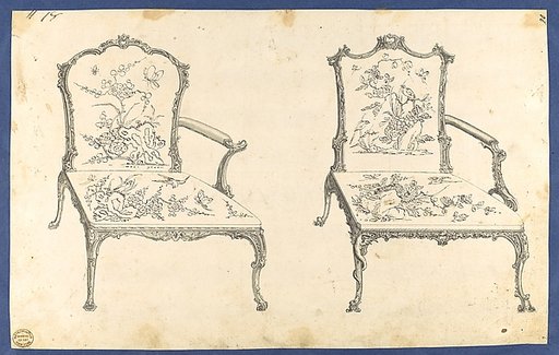 Two French Chairs, in Chippendale Drawings, Vol. I