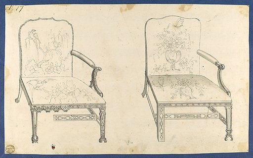 Two French Chairs, in Chippendale Drawings, Vol. I