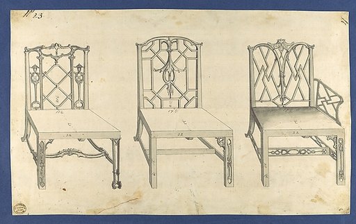 Chinese Chairs, in Chippendale Drawings, Vol. I