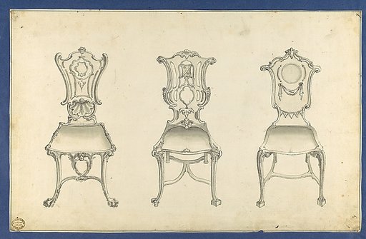 Hall Chairs, in Chippendale Drawings, Vol. I