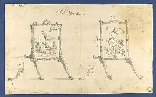 Horse Fire Screens, in Chippendale Drawings, Vol. I