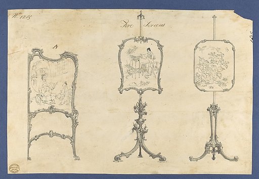 Fire Screens, in Chippendale Drawings, Vol. I