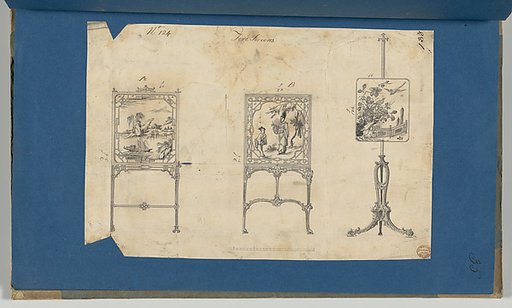 Fire Screens, in Chippendale Drawings, Vol. I