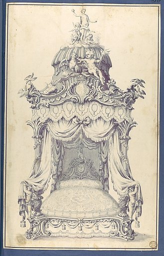 A Design for a State Bed, in Chippendale Drawings, Vol. I