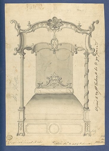 Bed, in Chippendale Drawings, Vol. I