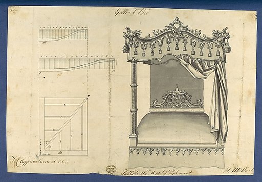 Gothick [Gothic] Bed, in Chippendale Drawings, Vol. I