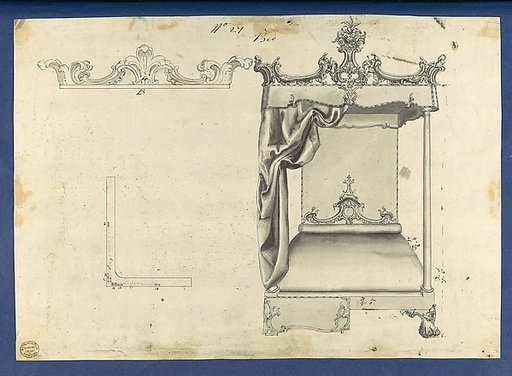 Bed, in Chippendale Drawings, Vol. I