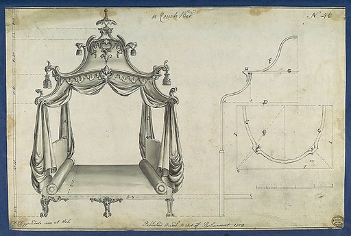 Couch Bed, in Chippendale Drawings, Vol. I