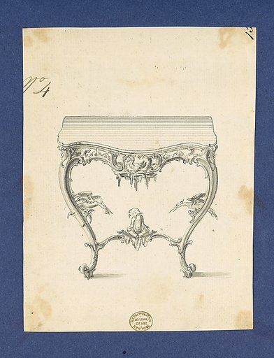 Sideboard Table, in Chippendale Drawings, Vol. I