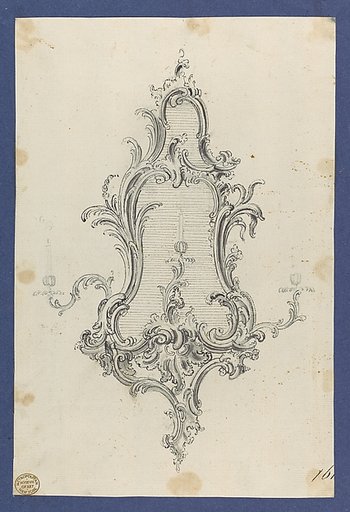 Mirror with Sconces, in Chippendale Drawings, Vol. I
