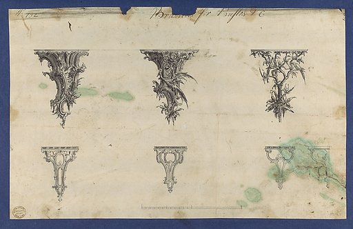 Brackets for Bustos, in Chippendale Drawings, Vol. I