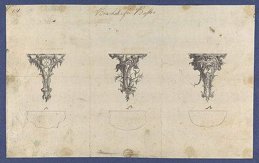 Brackets for Bustos, in Chippendale Drawings, Vol. I
