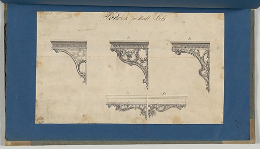 Brackets for Marble Slabs, in Chippendale Drawings, Vol. I