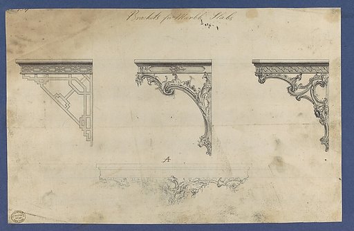 Brackets for Marble Slabs, in Chippendale Drawings, Vol. I