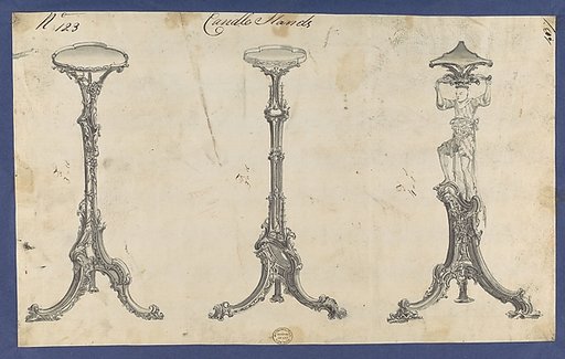 Candle Stands, in Chippendale Drawings, Vol. I