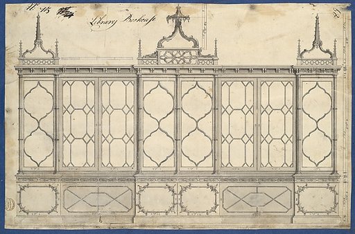 Library Bookcase, from Chippendale Drawings, Vol. II