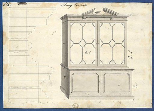 Library Bookcase, from Chippendale Drawings, Vol. II