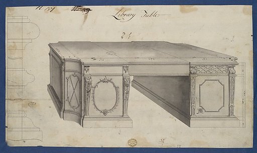 Library Table, from Chippendale Drawings, Vol. II