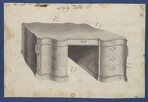 Library Table, from Chippendale Drawings, Vol. II