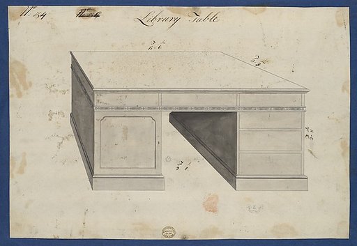 Library Table, from Chippendale Drawings, Vol. II