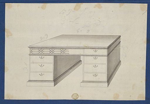 Library Table, from Chippendale Drawings, Vol. II