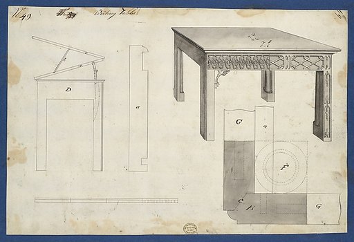 Writing Table, from Chippendale Drawings, Vol. II