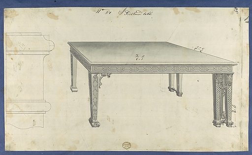 Sideboard Table, from Chippendale Drawings, Vol. II