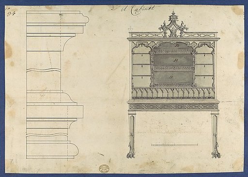 Cabinet, from Chippendale Drawings, Vol. II