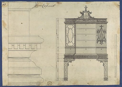 Chinese Cabinet, from Chippendale Drawings, Vol. II