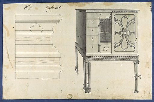 Cabinet, from Chippendale Drawings, Vol. II