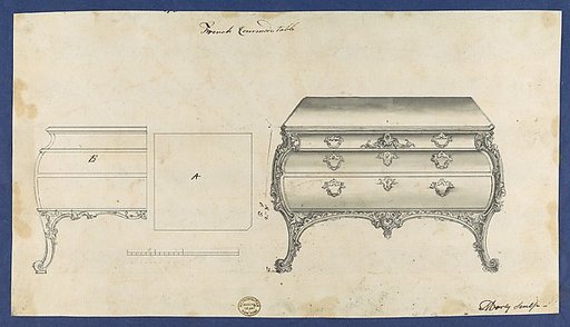 French Commode Table, from Chippendale Drawings, Vol. II