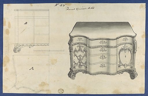 French Commode Table, from Chippendale Drawings, Vol. II