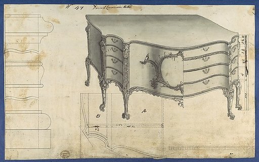 French Commode Table, from Chippendale Drawings, Vol. II