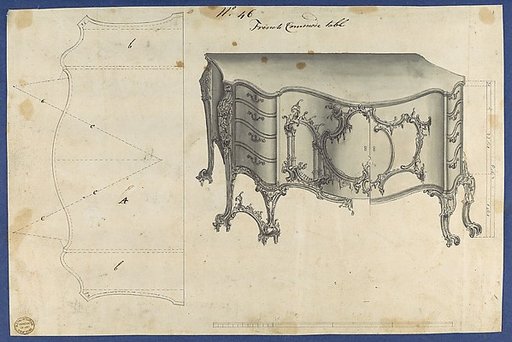 French Commode Table, from Chippendale Drawings, Vol. II