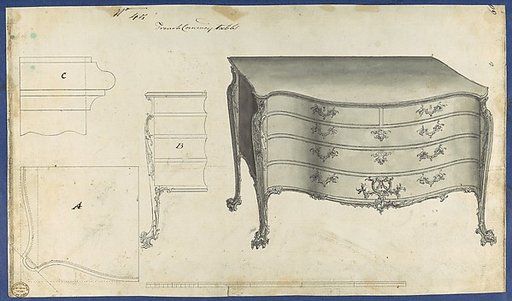 French Commode Table, from Chippendale Drawings, Vol. II