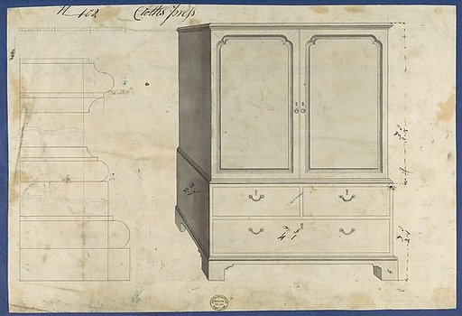 Clothes Press, from Chippendale Drawings, Vol. II
