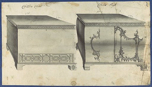 Clothes Chest and Clothes Press, from Chippendale Drawings, Vol. II