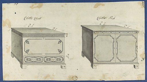 Clothes Chest and Clothes Press, from Chippendale Drawings, Vol. II