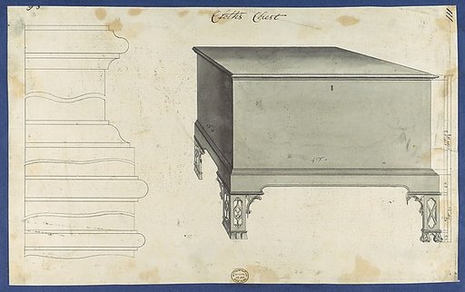 Clothes Chest, from Chippendale Drawings, Vol. II