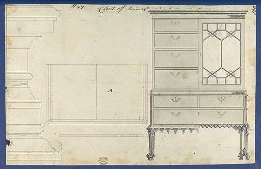 Chest of Drawers, from Chippendale Drawings, Vol. II