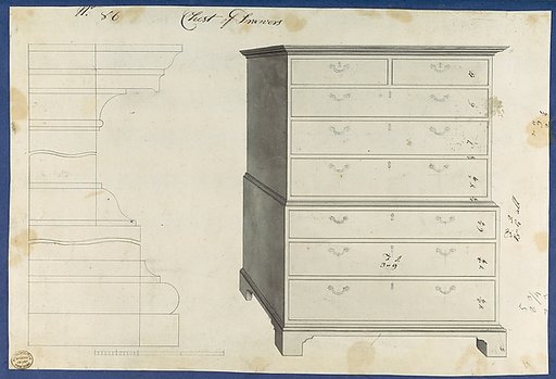 Chest of Drawers, from Chippendale Drawings, Vol. II