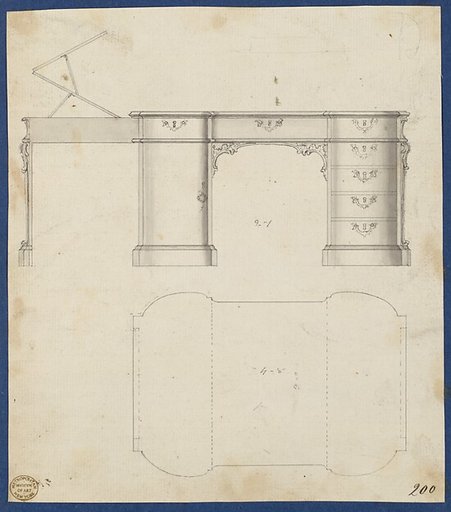 Writing Table, from Chippendale Drawings, Vol. II