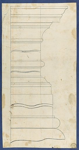 Moldings for Gothic Library Bookcase, from Chippendale Drawings, Vol. II
