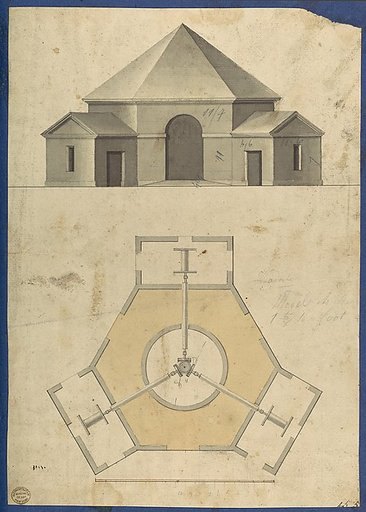 Outbuilding with Three Gears, from Chippendale Drawings, Vol. II