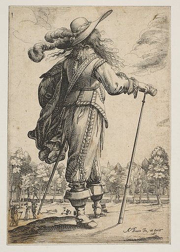 A Man Seen from the Back Leaning on a Croquet Mallet (Le Jouer de mail)