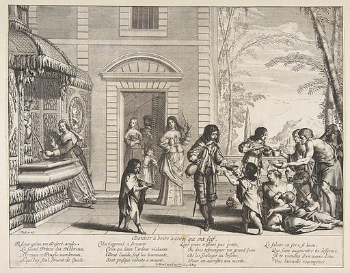 Giving Drink to the Thirsty (Donner à boire à ceux qui ont soif), from "Les Oeuvres de miséricorde"