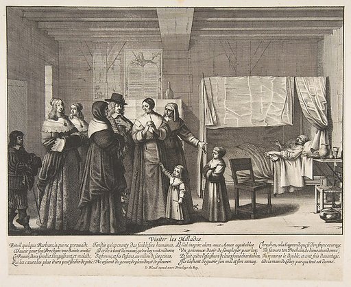 Visiting the Sick (Visiter les malades), from "Acts of Mercy" (Les Oeuvres de Miséricorde)