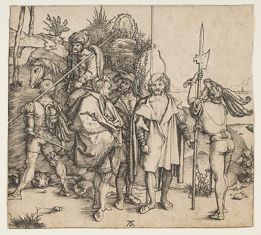 Five Foot Soldiers and a Mounted Turk